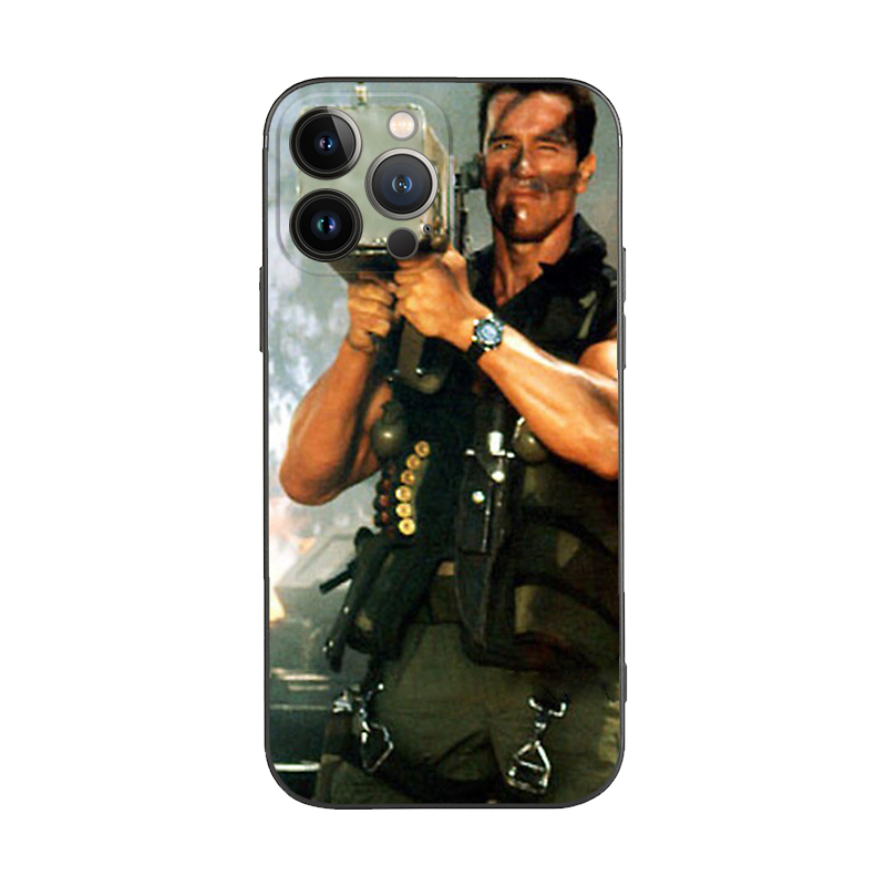 趣味创意恶搞笑兰博施瓦辛格扛炮筒镜头眼适用于iPhone15 ProMax/14 plus苹果13Pro手机壳12/11防摔保护壳套