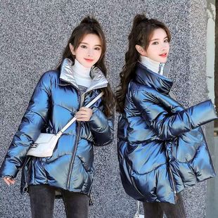 2025新款羽绒棉服亮面免洗短款冬季加厚保暖