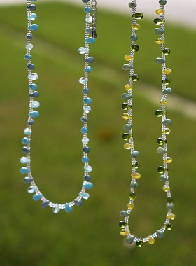 mell object原创设计玻璃水滴项链小众高级百搭锁骨链