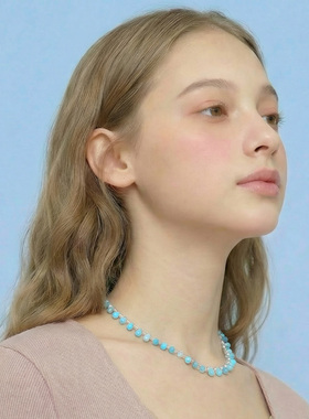 mell object原创设计玻璃水滴项链小众高级百搭锁骨链