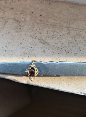 925纯银天然石榴石日系吊坠