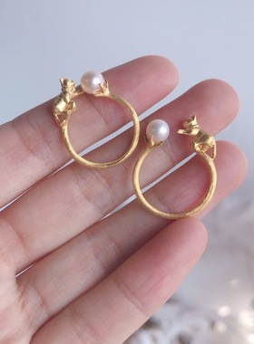 轻珠宝日系宝石银镀14K金戒指