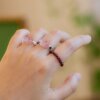 Natural Tourmaline Pixiu Garnet Good Luck Ring