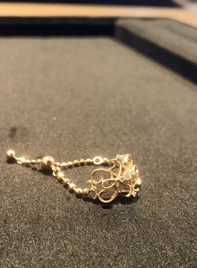 竖琴戒指可调节抽拉均码戒