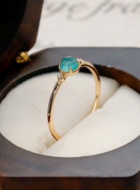 简约复古S925银天河石白水晶戒指