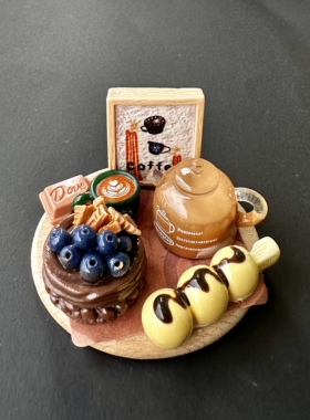 【手作食玩小世界】潮玩diy树脂粘土手作仿真食玩摆件成品