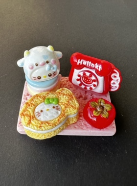 买5送1【手作食玩小世界】潮玩diy树脂粘土手作仿真食玩摆件成品