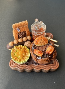 【手作食玩小世界】潮玩diy树脂粘土手作仿真食玩摆件成品