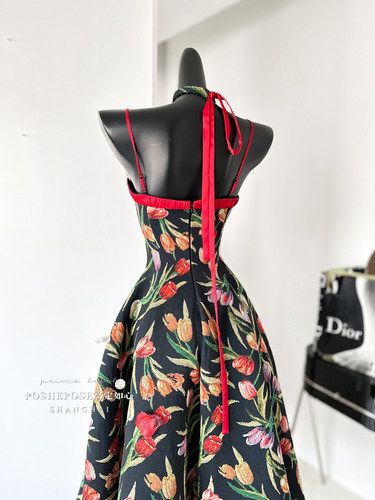 POSHEPOSE高定如心洛可可月桂诗郁金香礼赞.郁金香老花长款 - 图2