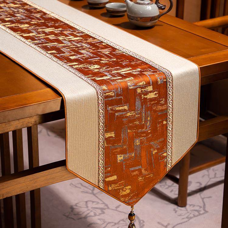 新中式茶桌垫布长条禅意桌旗轻奢高端茶席茶台茶桌布茶几茶垫,淘宝优惠券,粉丝福利购,淘宝优惠卷