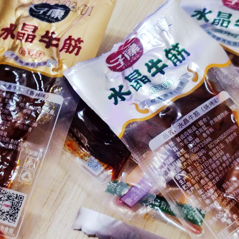 子康水晶牛筋500克肉类休闲小吃网红零食烧烤卤肉制品香辣乳子牛 - 图1