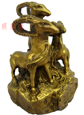 三羊开泰风水摆件纯铜质三阳开泰