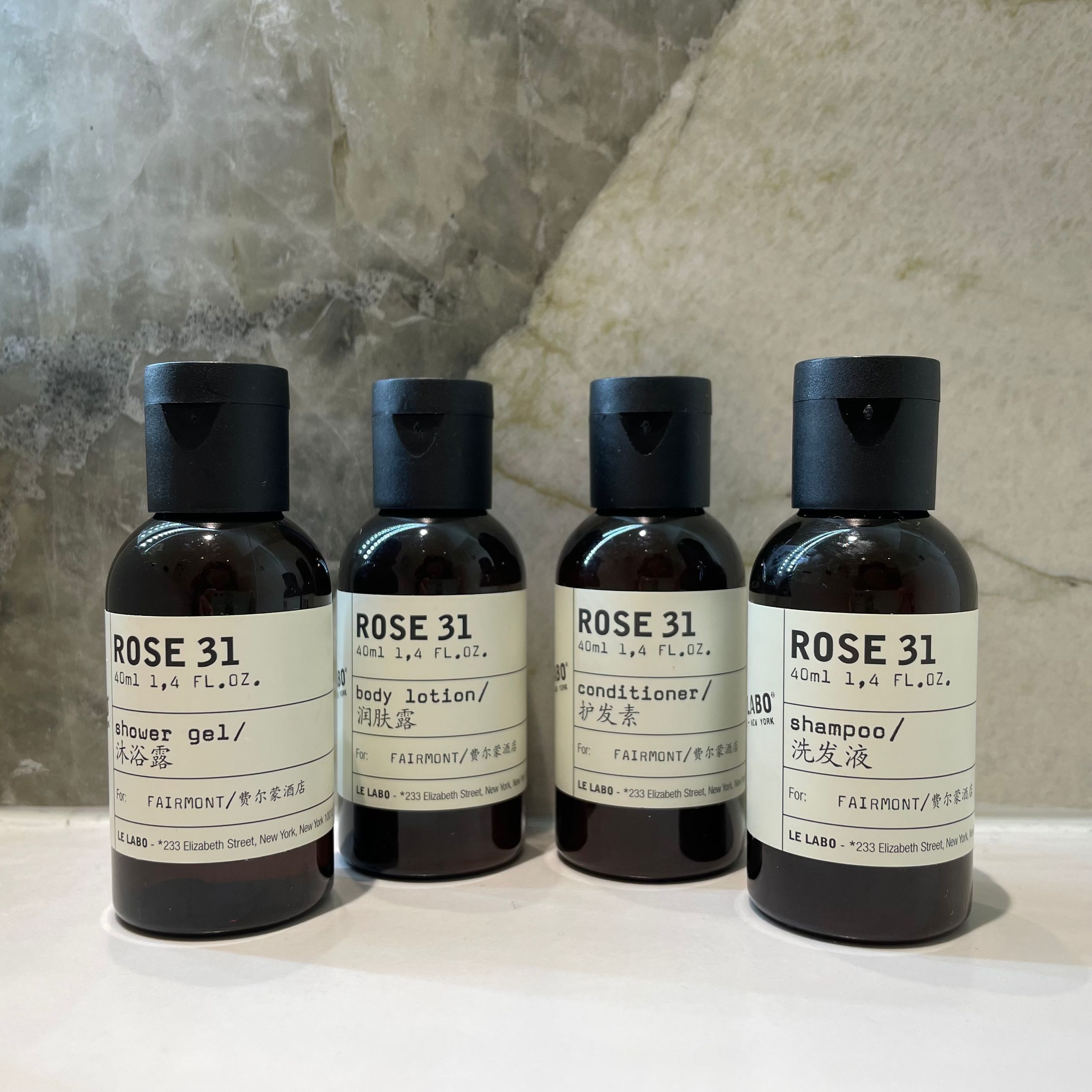 Lelabo Rose31洗发液沐浴露护发素润肤露酒店套装40/90ml旅行小样 - 图1