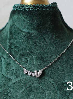 轻奢高品质气质日常百搭通勤甜美925通体银精致项链带证书