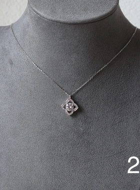 轻奢高品质气质日常百搭甜美冰花切925通体银精致项链带证书