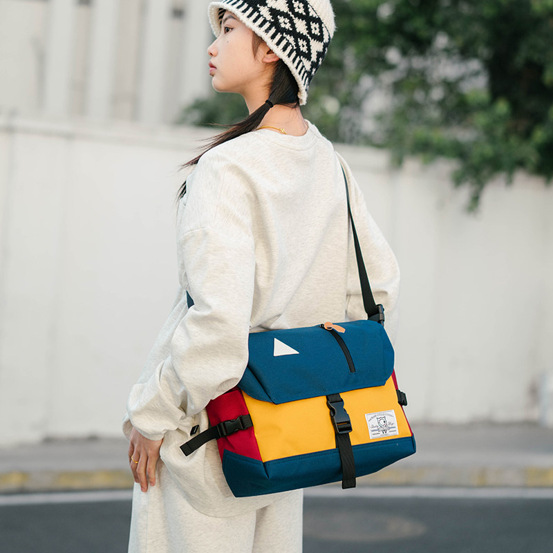 ACROSS斜挎包男士挎包大容量单肩包女大学生通勤邮差包运动骑行包,淘宝优惠券,粉丝福利购,淘宝优惠卷