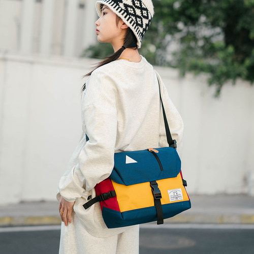 ACROSS斜挎包男士挎包大容量单肩包女大学生通勤邮差包运动骑行包 - 图2