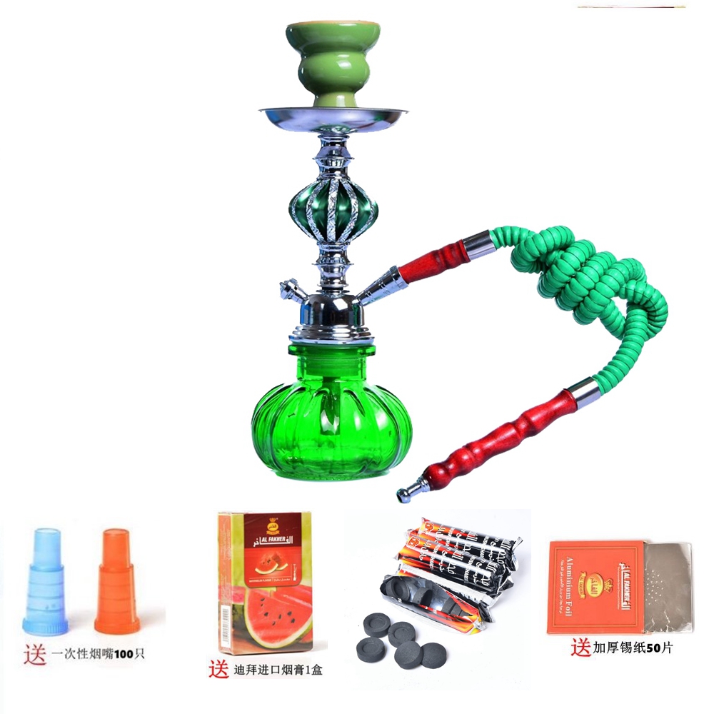 小号单管水烟 壶全套酒吧KTV水烟套装水果味大烟雾烟具hookah - 图1