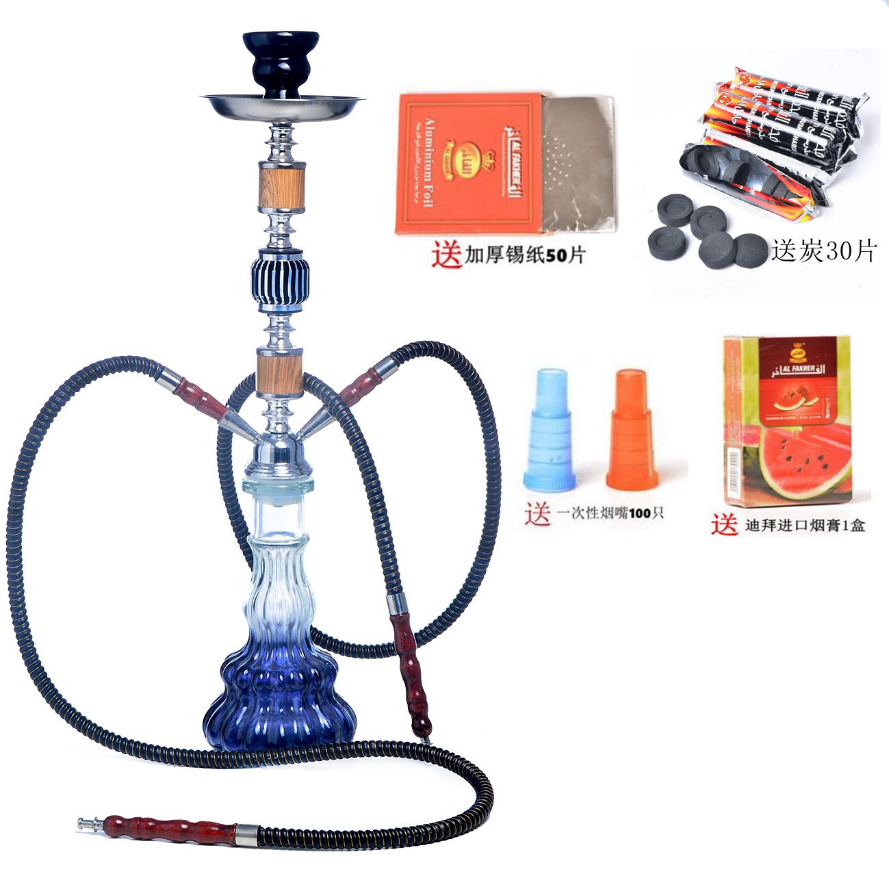 阿拉伯大号双管水烟壶酒吧KTV烟具全套烟斗大烟雾hookah shisha - 图0