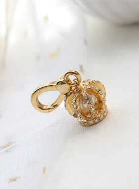 韩版ins圣诞老人小熊项链吊坠