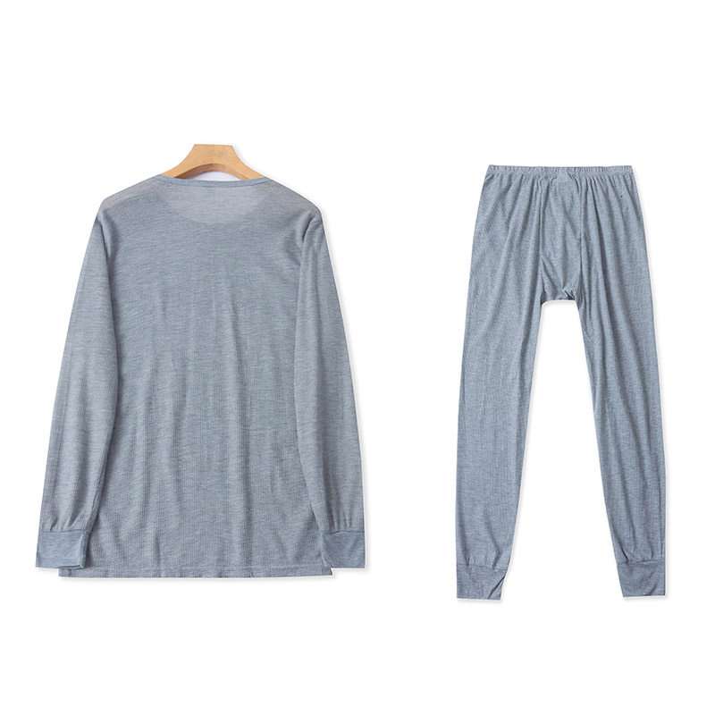 外贸男士保暖内衣 圆领长袖秋衣秋裤秋冬季纯色套头两件套装10244,淘宝优惠券,粉丝福利购,淘宝优惠卷