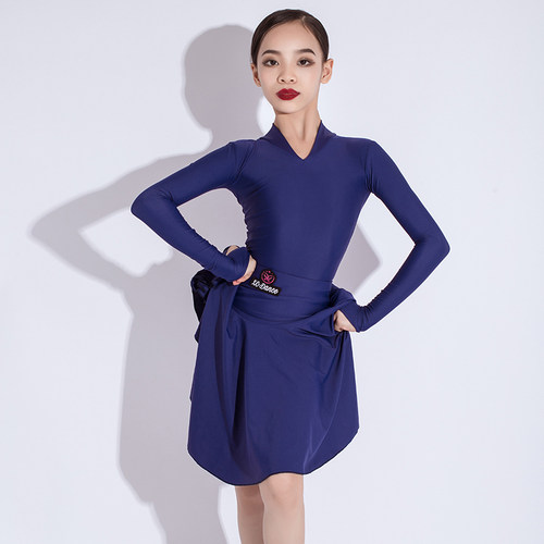 星辰舞服女儿童拉丁舞规定服舞蹈比赛服CBDF达标款黑池体协分体款 - 图0