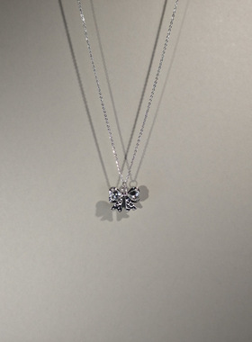 蝴蝶结吊坠锁骨链ins配饰礼物