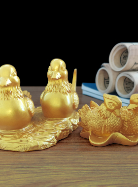 新婚礼品百年好合鸳鸯摆件