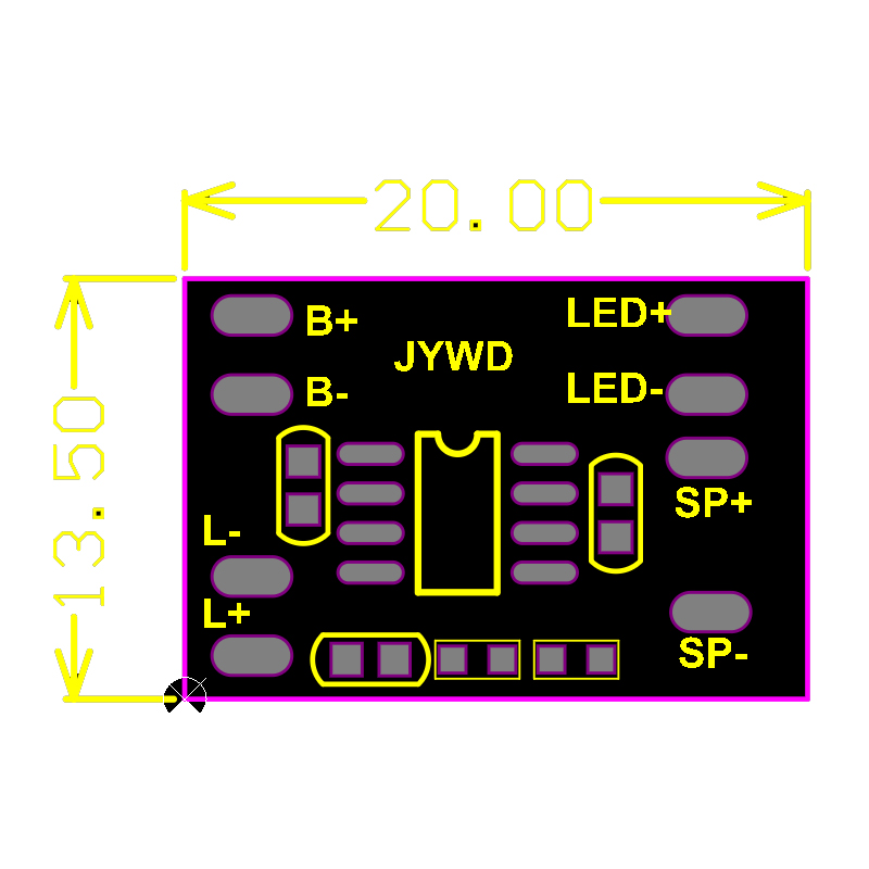 小体积尺寸 2W 8002功放模块小功放板 量大价更优 JYWD - 图1