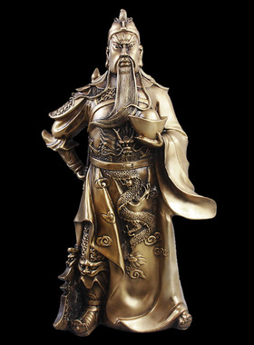 关赐铜招财客厅关帝家关公铜像