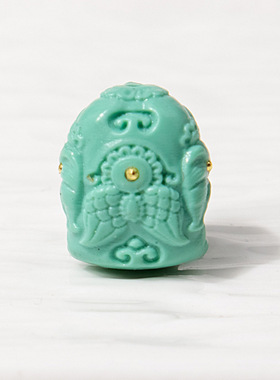 归真居菱镁矿仿绿松石精工雕刻象神象宝宝手饰配饰挂坠配件 货源