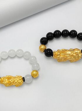 归真居越南沙金空心貔貅单只男士精品包金手链配饰女金店同款镀金