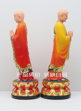 树脂神像阿难迦叶供奉摆件