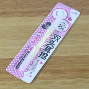 伊芝莲双头耳挖PS塑料材质 双头挖耳勺带盖便携彩色耳勺颜色随机