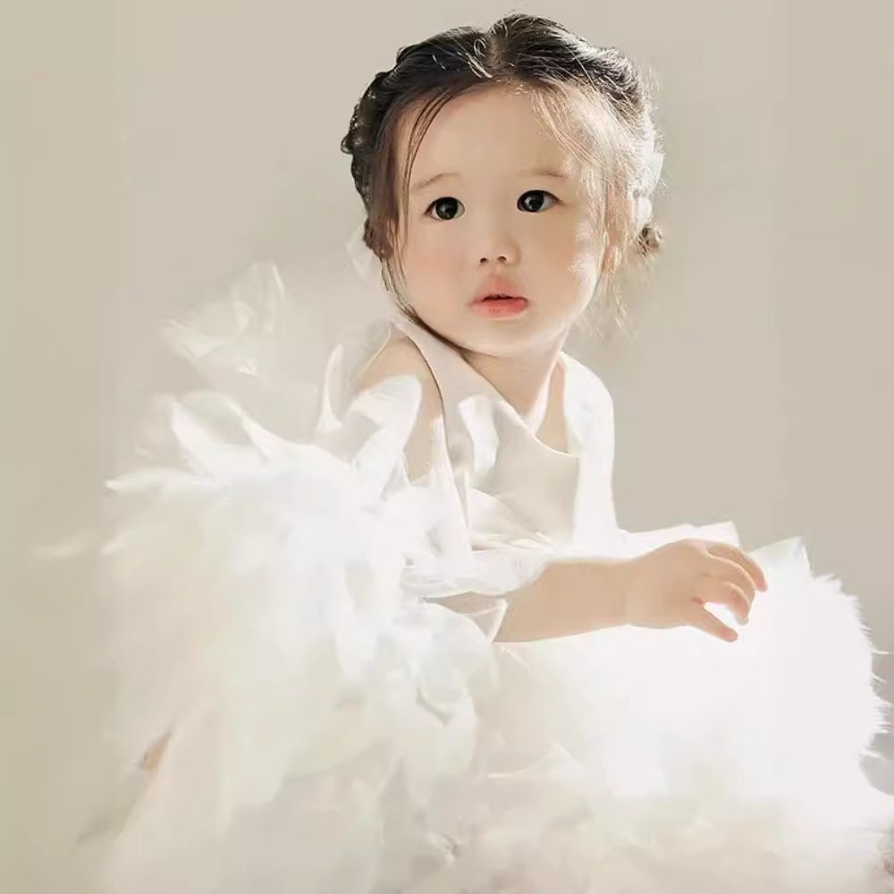 女童礼服白色网纱公主裙儿童礼裙生日宴会蓬蓬裙舞台表演婚纱礼服,淘宝优惠券,粉丝福利购,淘宝优惠卷