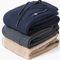 Winter Clothing Thickened with velvety pants Pants Straight Drum Grip Suede Pants Cotton Pants Male Large Code Casual Sports Long Pants Autumn Pants Pants
