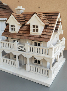 欧式乡村建筑美式复古手工木房屋