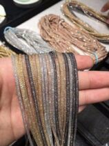 Silver Adjustable Pearl Crystal Chain Crystal Rope Item Ring Hose Sweater Chain Necklace 45cm Spot Photographed Remark Color