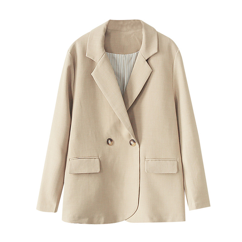 网红小西装中长款韩版宽松气质外套 沐乃衣女装西装