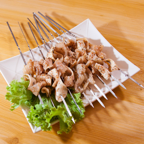 语晴烧烤签子不锈钢100支装圆签bbq户外烧烤针串工具用品签子烤签 - 图2
