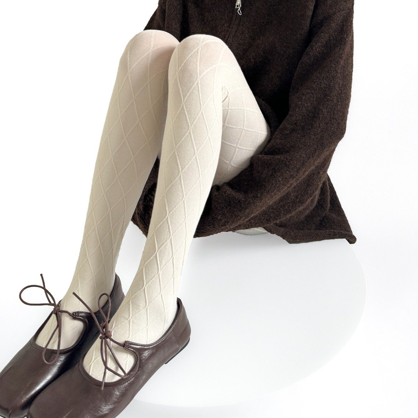 秋冬新款立体菱格不透肉提花打底连裤袜加厚显瘦女白丝袜微压深灰,淘宝优惠券,粉丝福利购,淘宝优惠卷