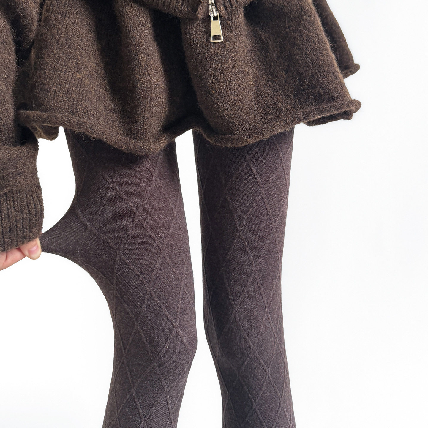 秋冬新款立体菱格不透肉提花打底连裤袜加厚显瘦女白丝袜微压深灰,淘宝优惠券,粉丝福利购,淘宝优惠卷