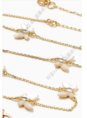 Social Butterfly Delicate Scatter Necklace贝母蝴蝶项链耳环