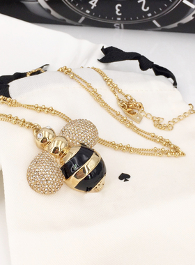 ks Queen Bee Pendant Necklace夸张长款蜜蜂蜂王项链孤品