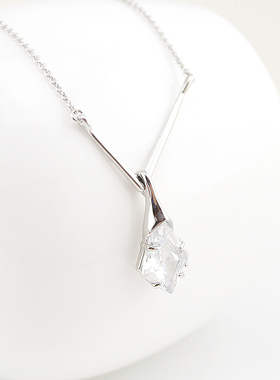 美国高端现货双色v形女士项链