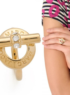 搭扣旋转情侣金银玫瑰金戒指宽版