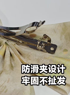 布料发夹中国风蝴蝶结墨染发夹
