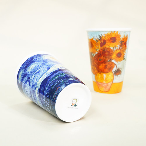 梵高主题陶瓷杯向日葵星空星月夜创意杯子油画艺术水杯生日礼物 - 图3