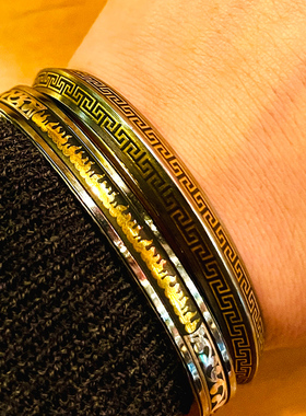 巴赫工作室铁翦金工艺高级感手镯