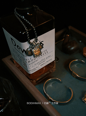 巴赫铁翦金24K金陨铁饕餮纹吊坠